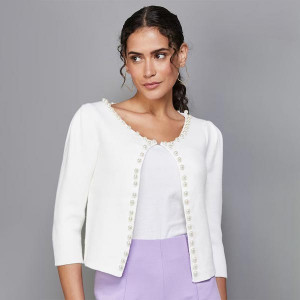 Embellished Button Shrug